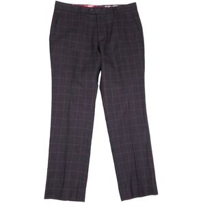 Paisley And Gray Slim Fit Dress Pants 32x29 Black Red Officecore Tailored Sleek